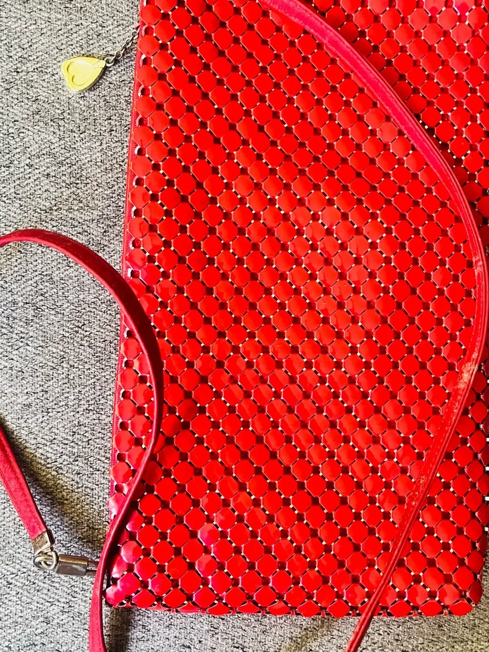 Red Woven Crossbody Bag - Sleek Women's Shoulder Bag